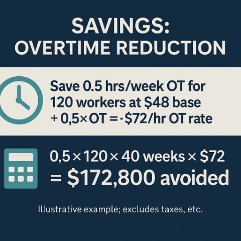 EOR resulting in overtime reduction